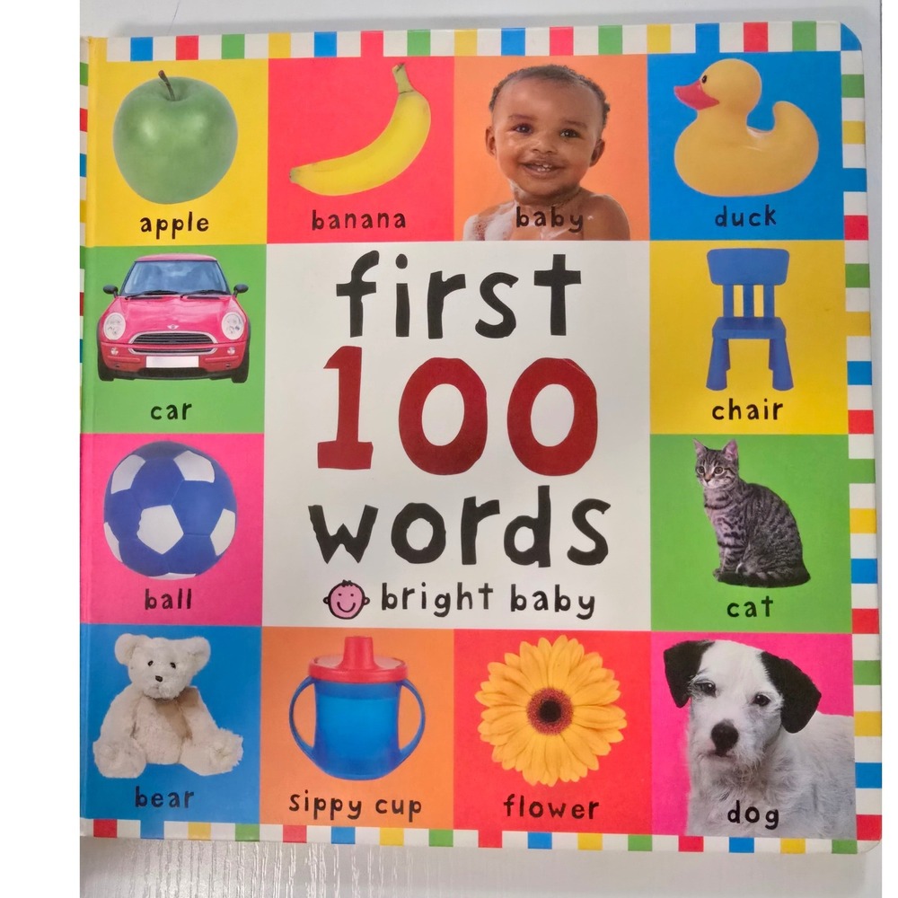 Roger Priddy Bright Baby First 100 Words Board Book Early Learning Toddler